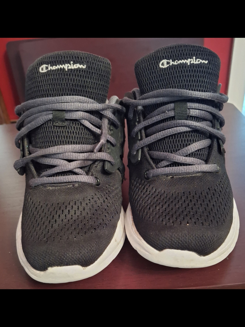 Champion Adults Black and White Mesh Athletic Sneakers